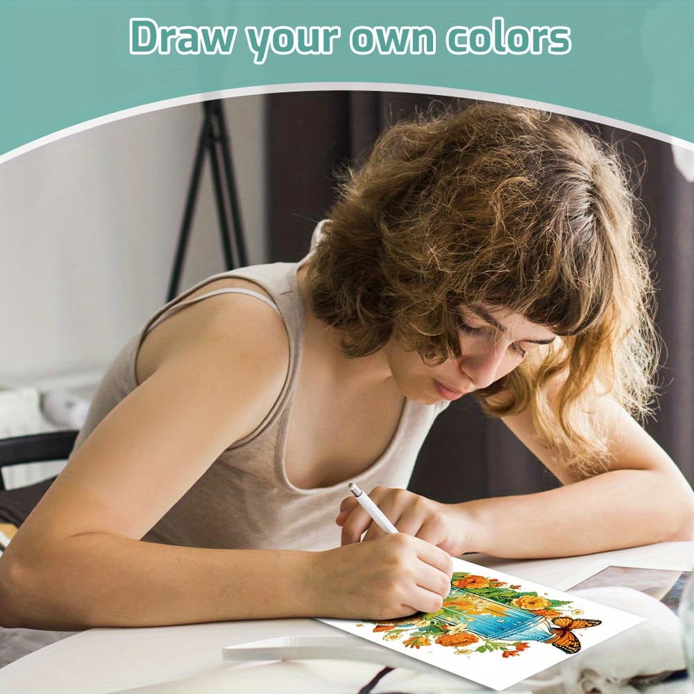 Coloring Book Set with Three Designs, 3 Pieces