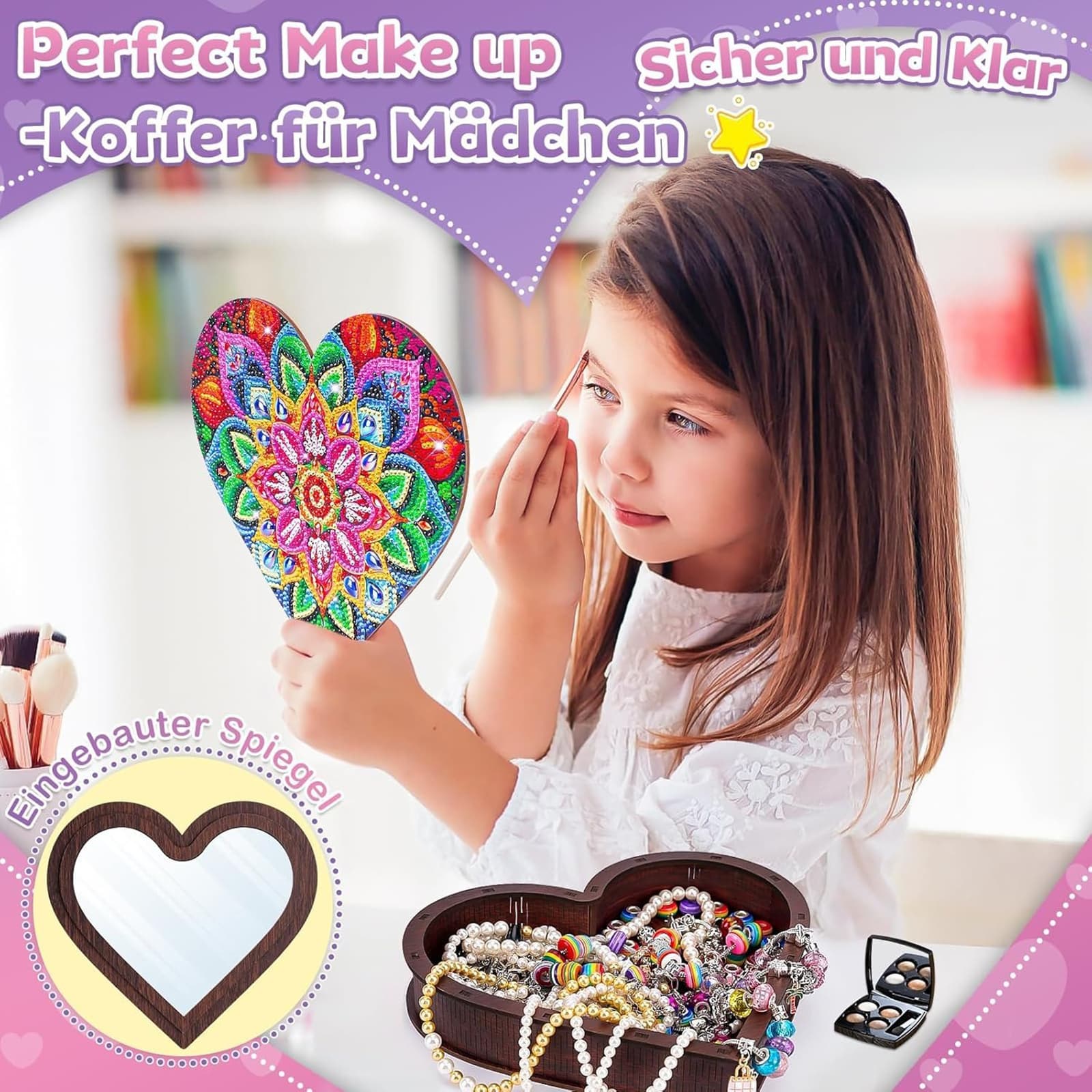 DIY Diamond Heart Jewelry Box Craft Kit