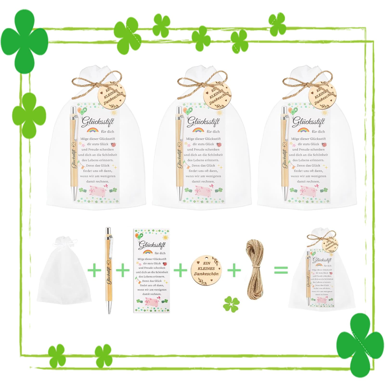 104-teiliges Abschiedsgeschenk-Set Glücksstifte