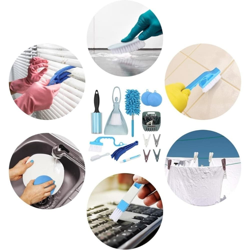 Set limpieza 35 piezas con escoba y recogedor