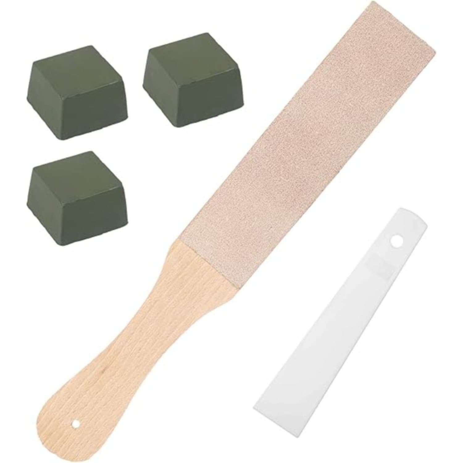 Utensile per affilare e lucidare il cuoio, 4 pezzi, a doppia faccia