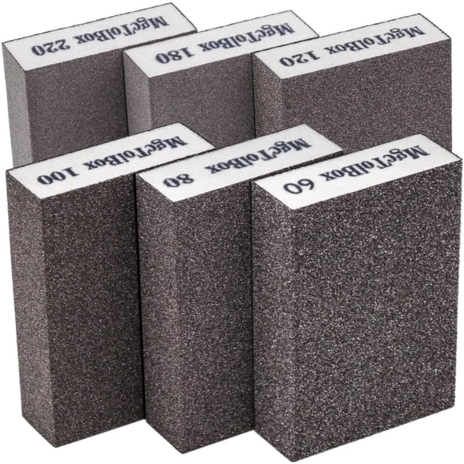 6-teiliges Schleifschwamm-Set für Holz und Metall