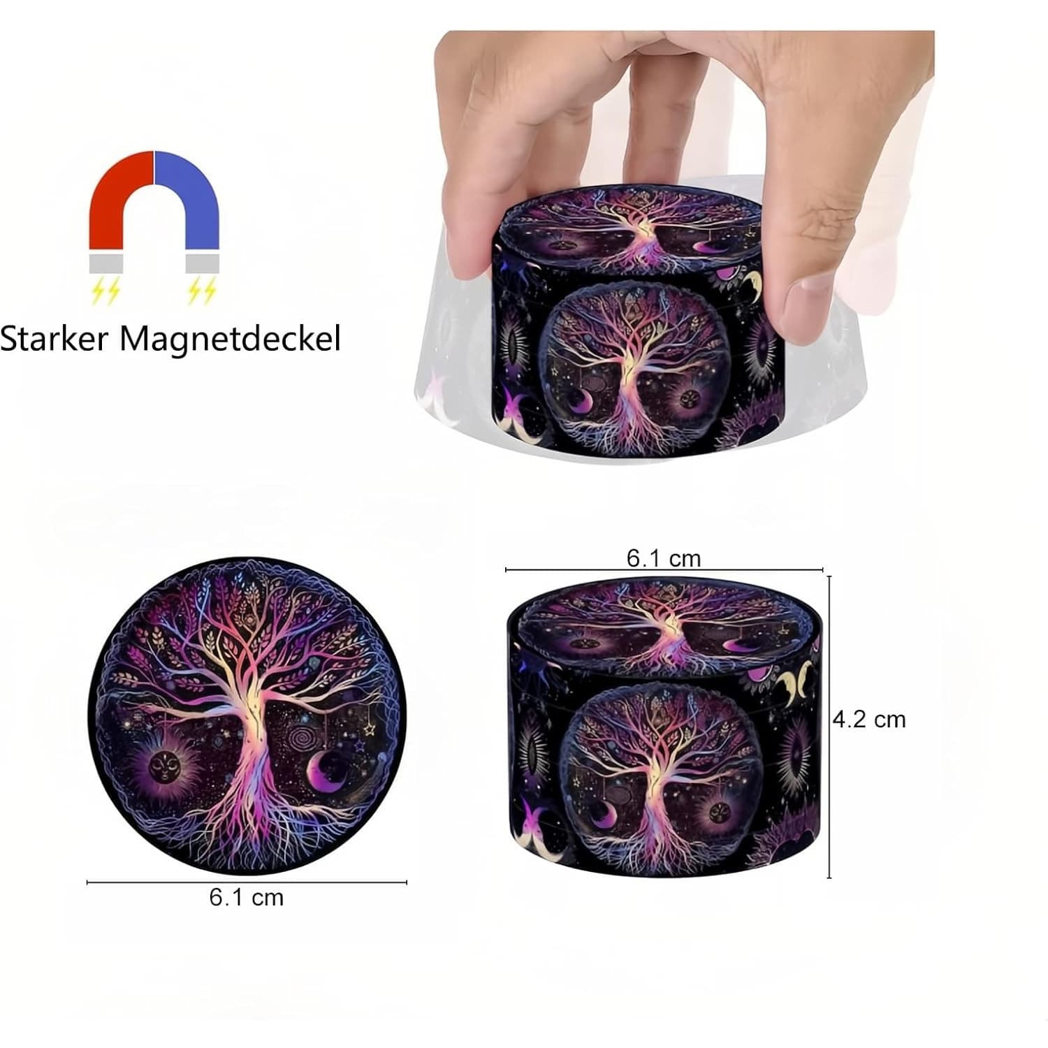 Sturdy Manual Stainless Steel Spice Grinder with Sharp Teeth