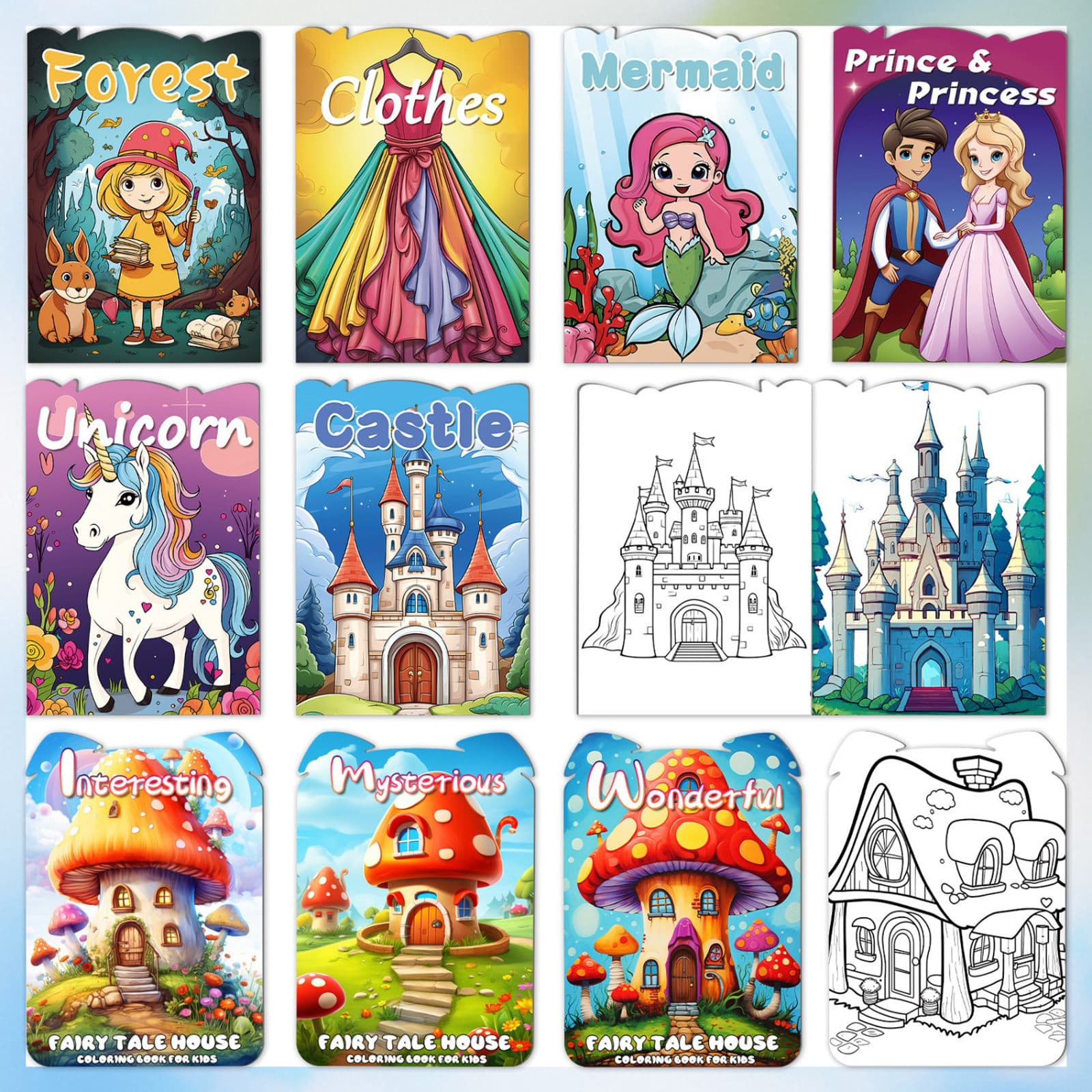 Set de coloriage avec 9 livres pour enfants