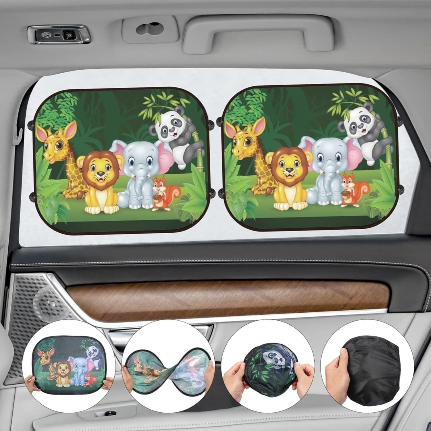 Parasoles plegables para coche con ventosas, 2 piezas