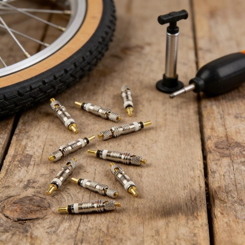 Insertos de válvula para bici, set de 10 con tapones