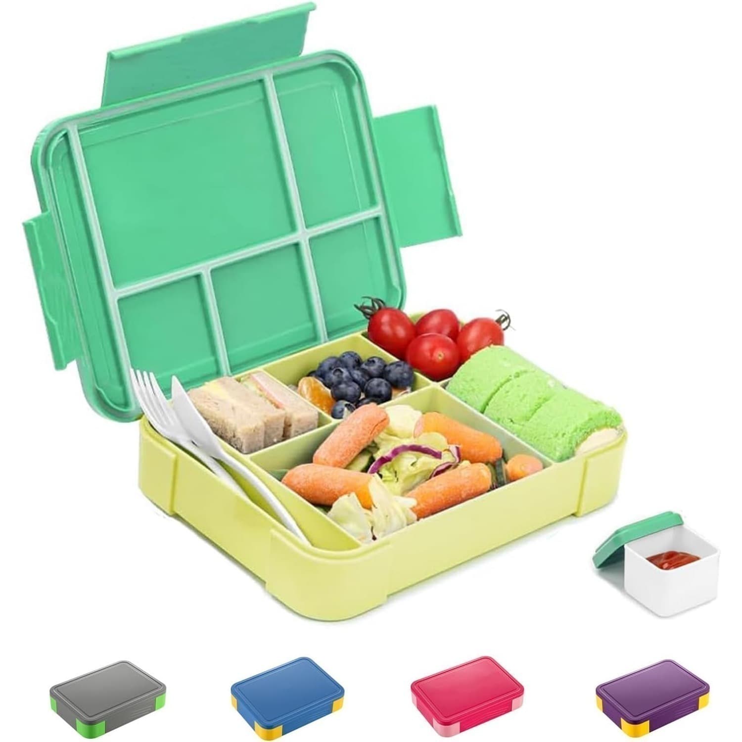 Multicolor Outdoor Option Fresh Lunch Box, 1330 ml, 6 Compartments