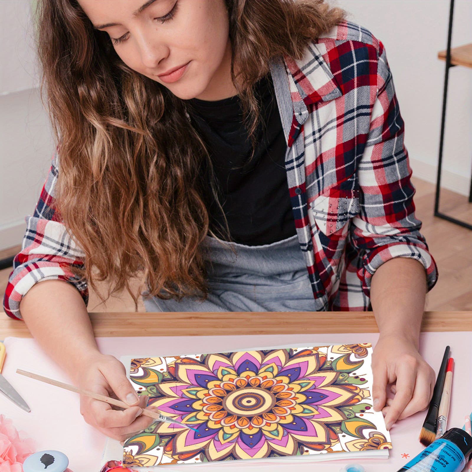 Livre de coloriage fleurs, lot de 2, motifs floraux