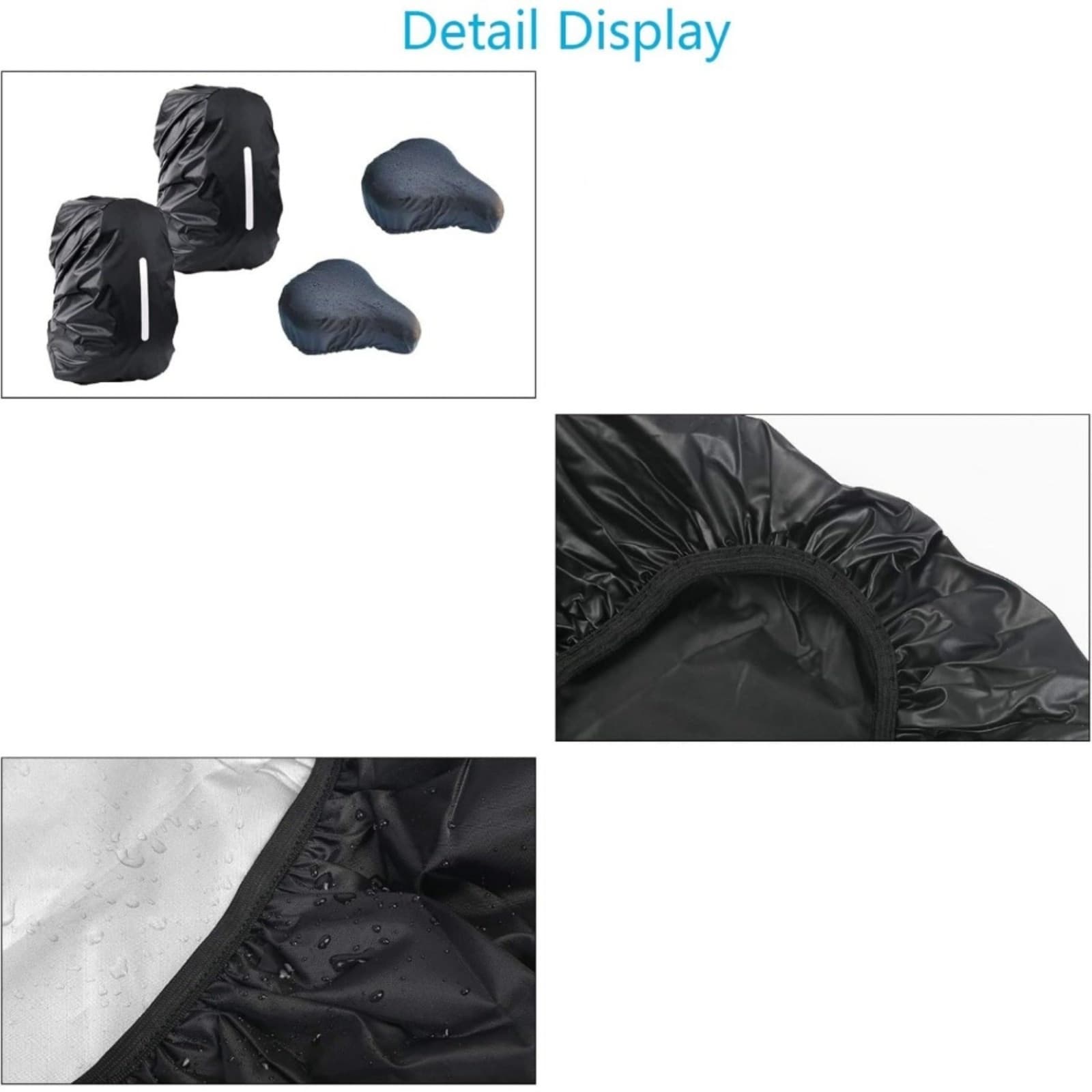 Set 4 funda de sillín bici y cubierta mochila