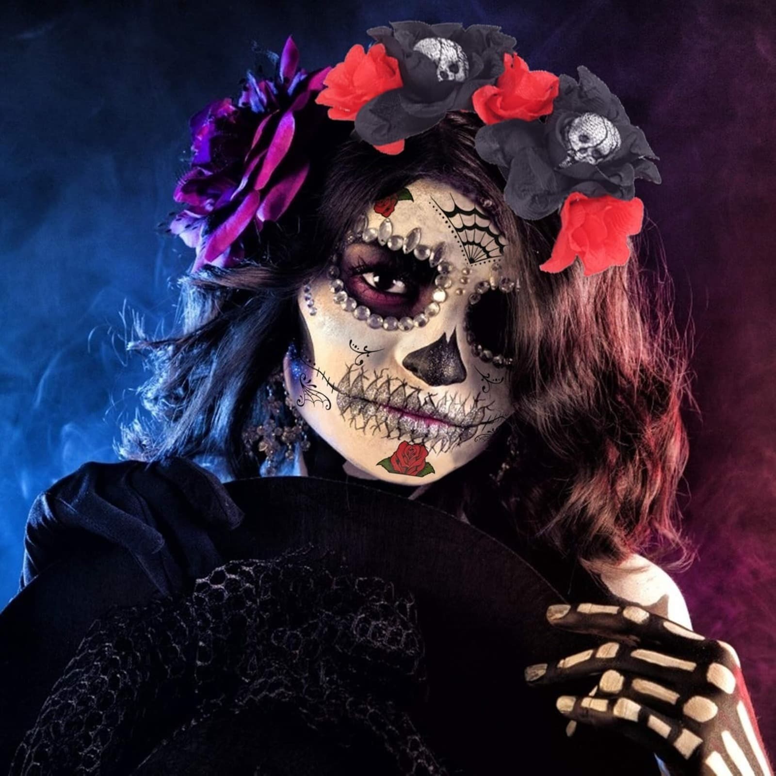 Fotoaccessoires-Set mit Totenkopf-Bandanas