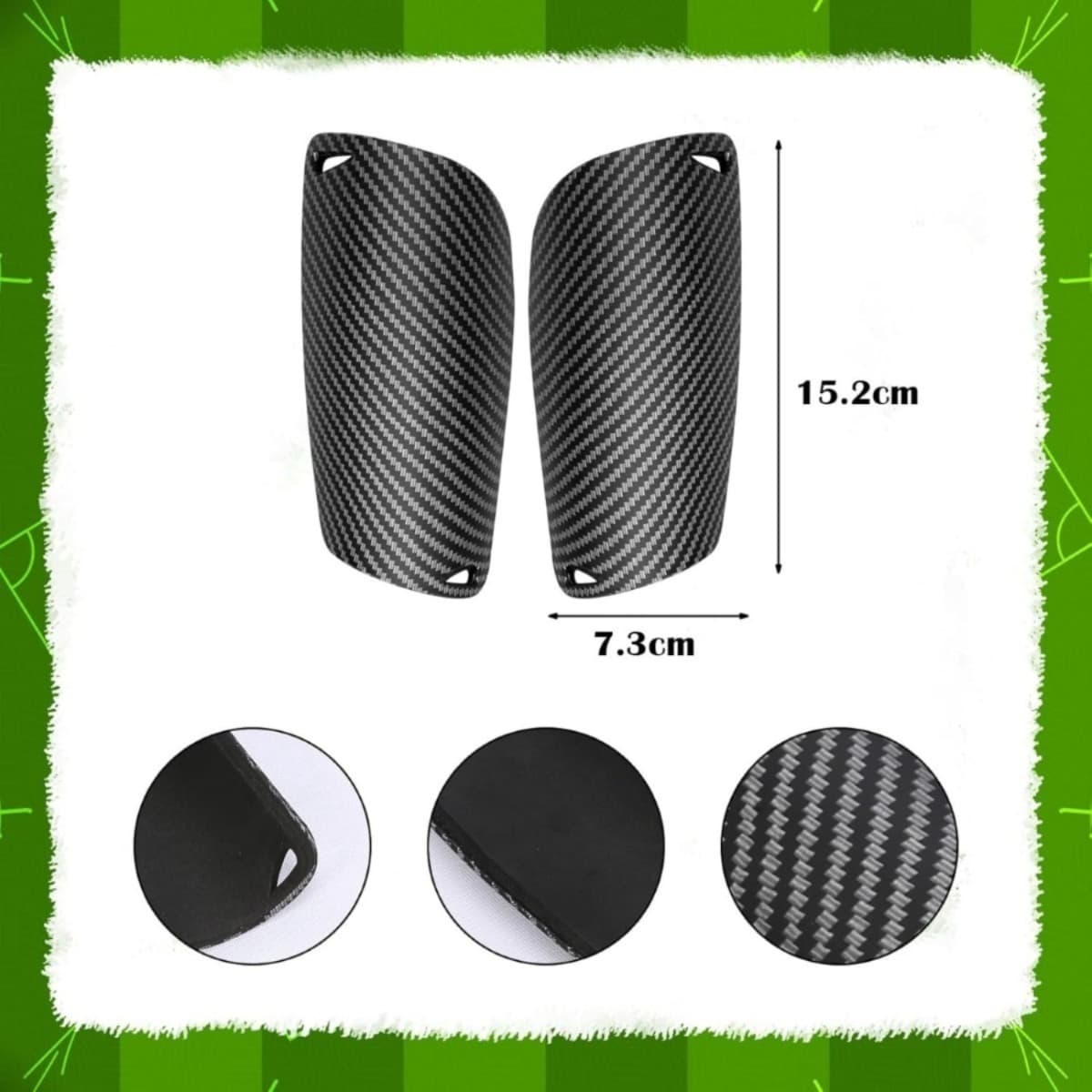 Schienbeinschoner im Carbon-Look, 2 Paar, Größe S