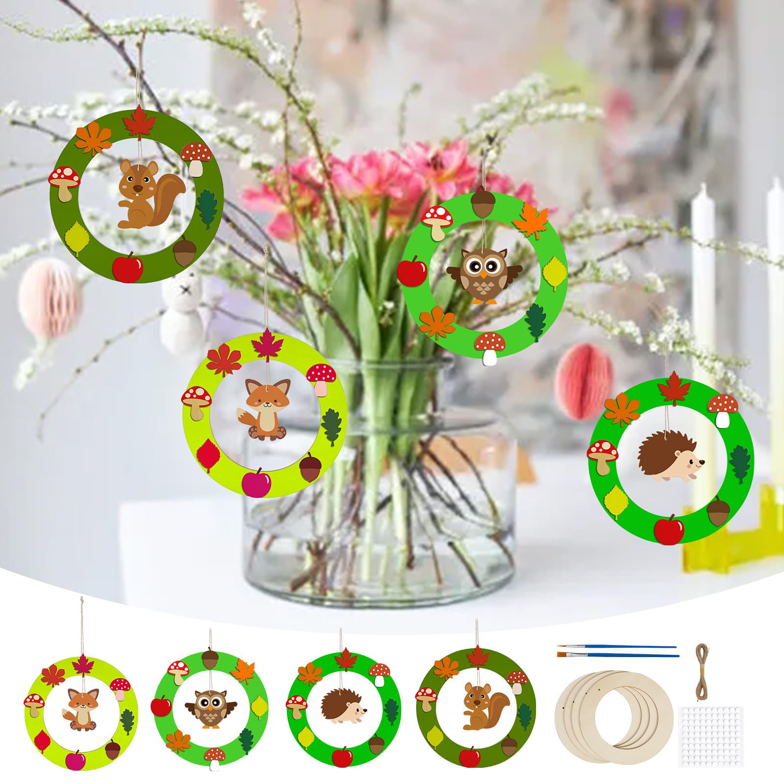 Kit créatif automne pinceaux et stickers