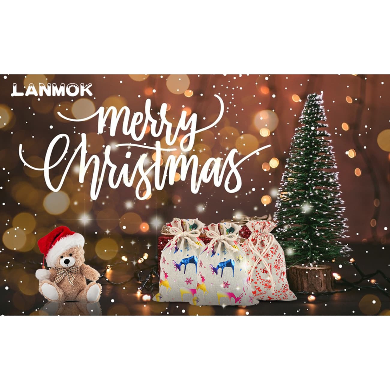 24er Set Weihnachtsgeschenkbeutel, 13x18 cm