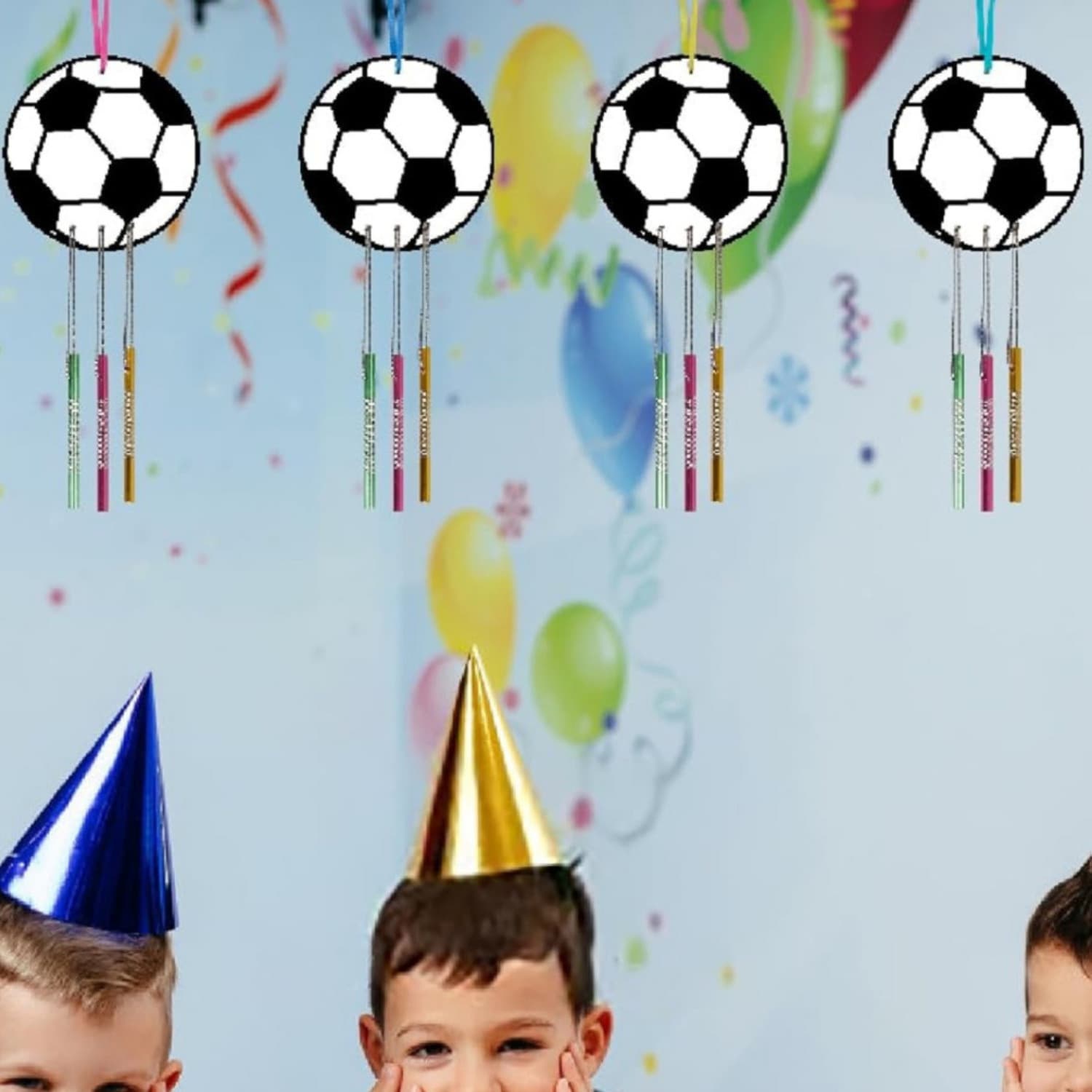 9-teiliges Bastelset Fußball-Windspiel