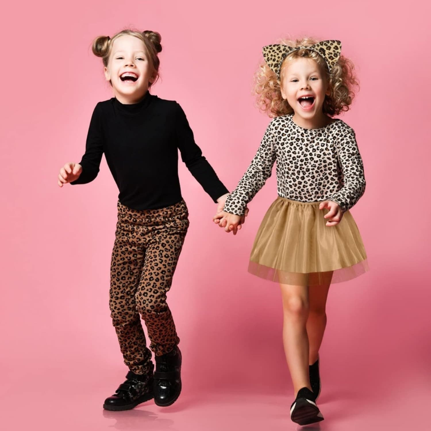 4-Piece Leopard Costume Set Ears Tutu