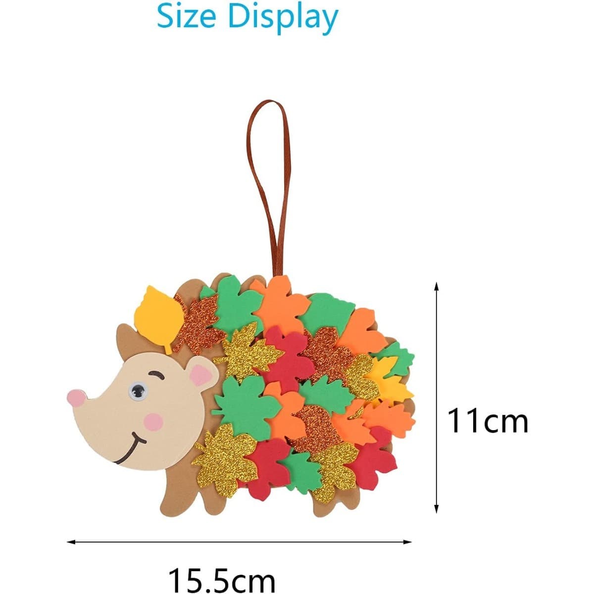 12 Herbst-Bastelsets Igel mit Schaumstoffschablonen