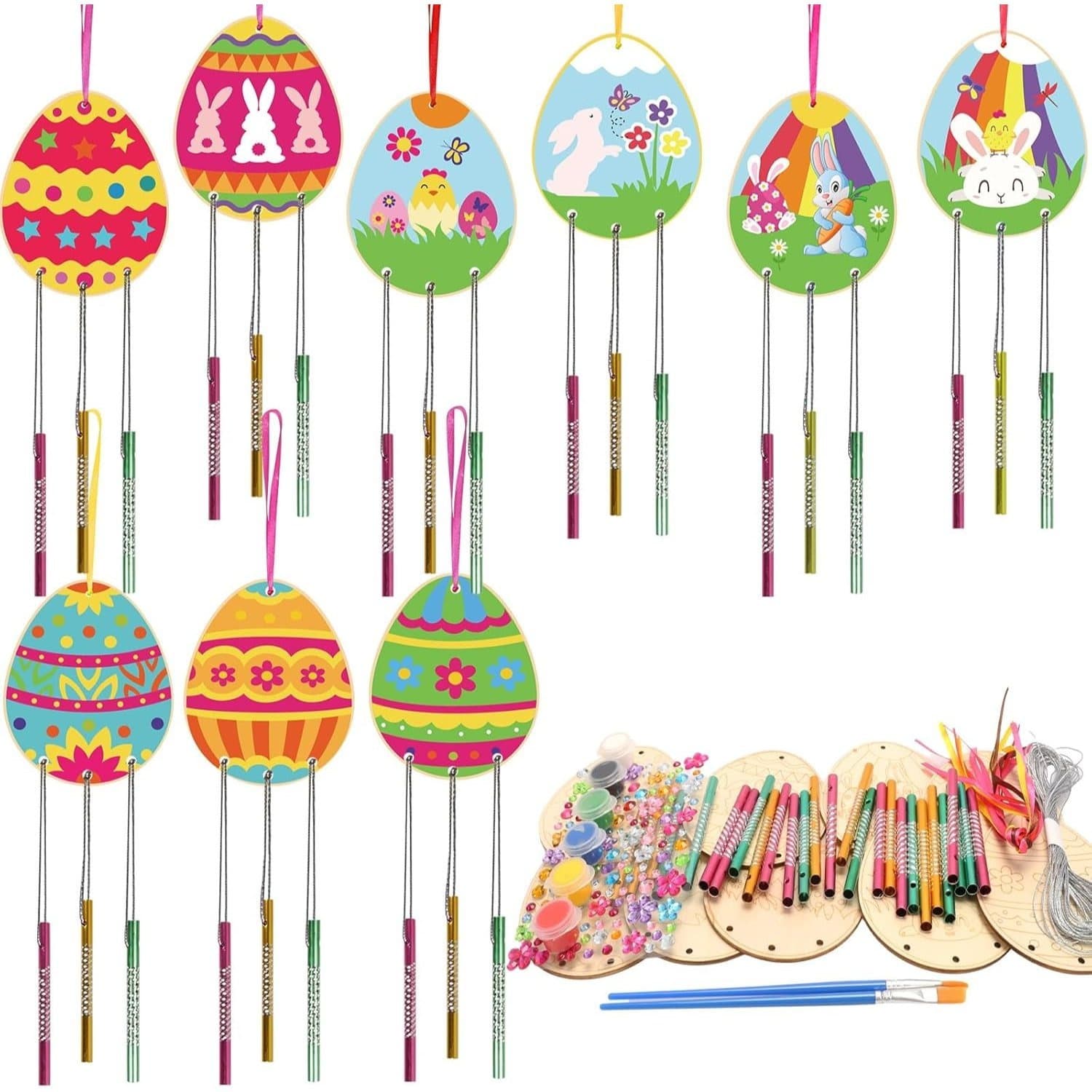 DIY Easter Chime Craft Kit with 9 Pieces