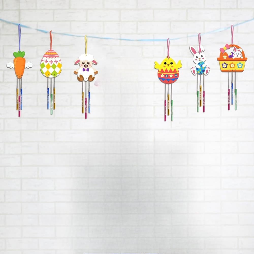 59-Piece Easter Craft Kit Wind Chime & Rhinestones