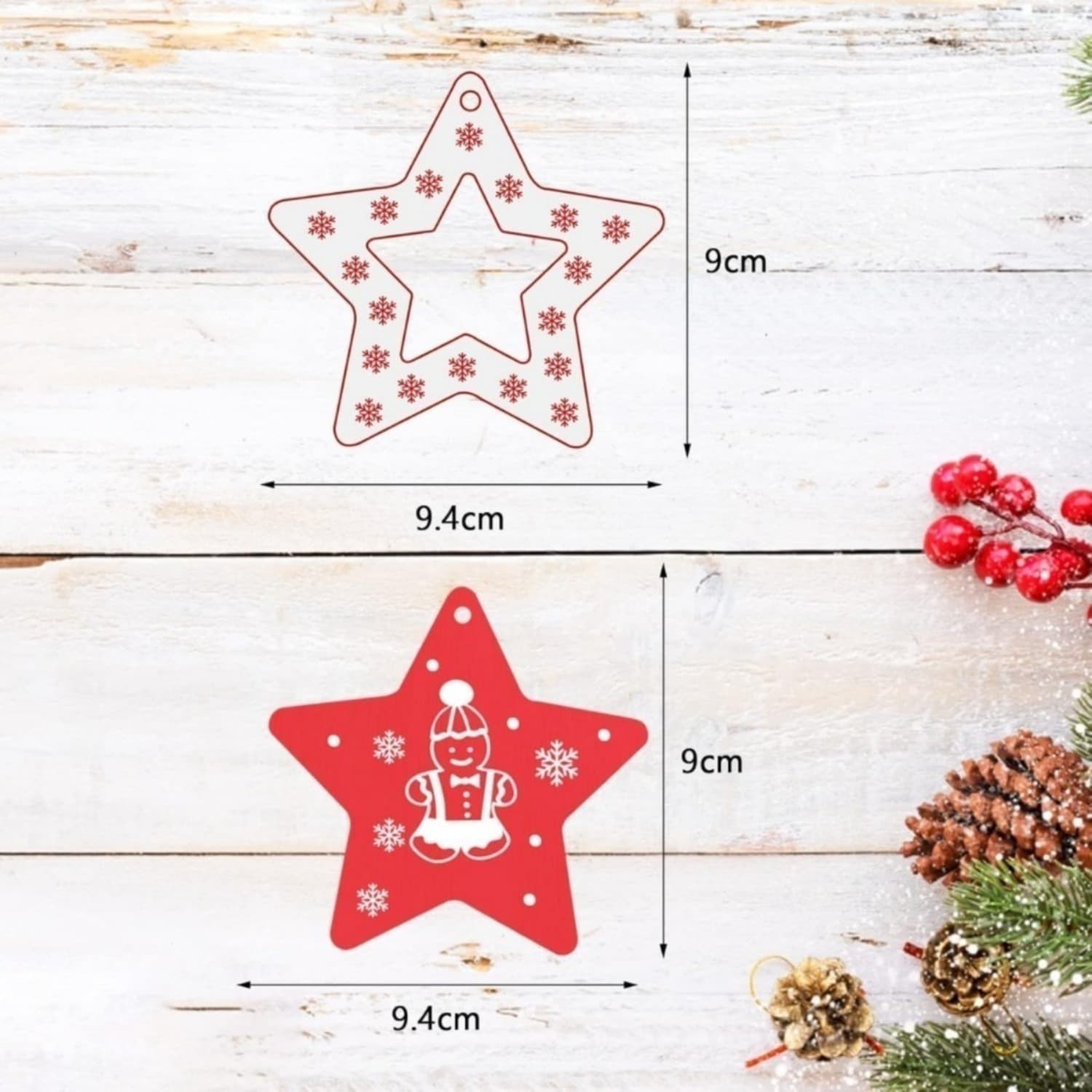 63-Piece DIY Wooden Star Kit 30 Stars