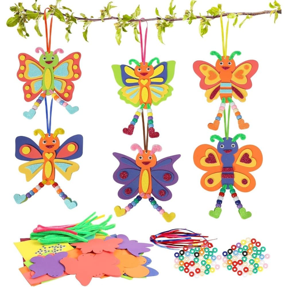Kit bricolage papillon 268 pcs formes EVA perles