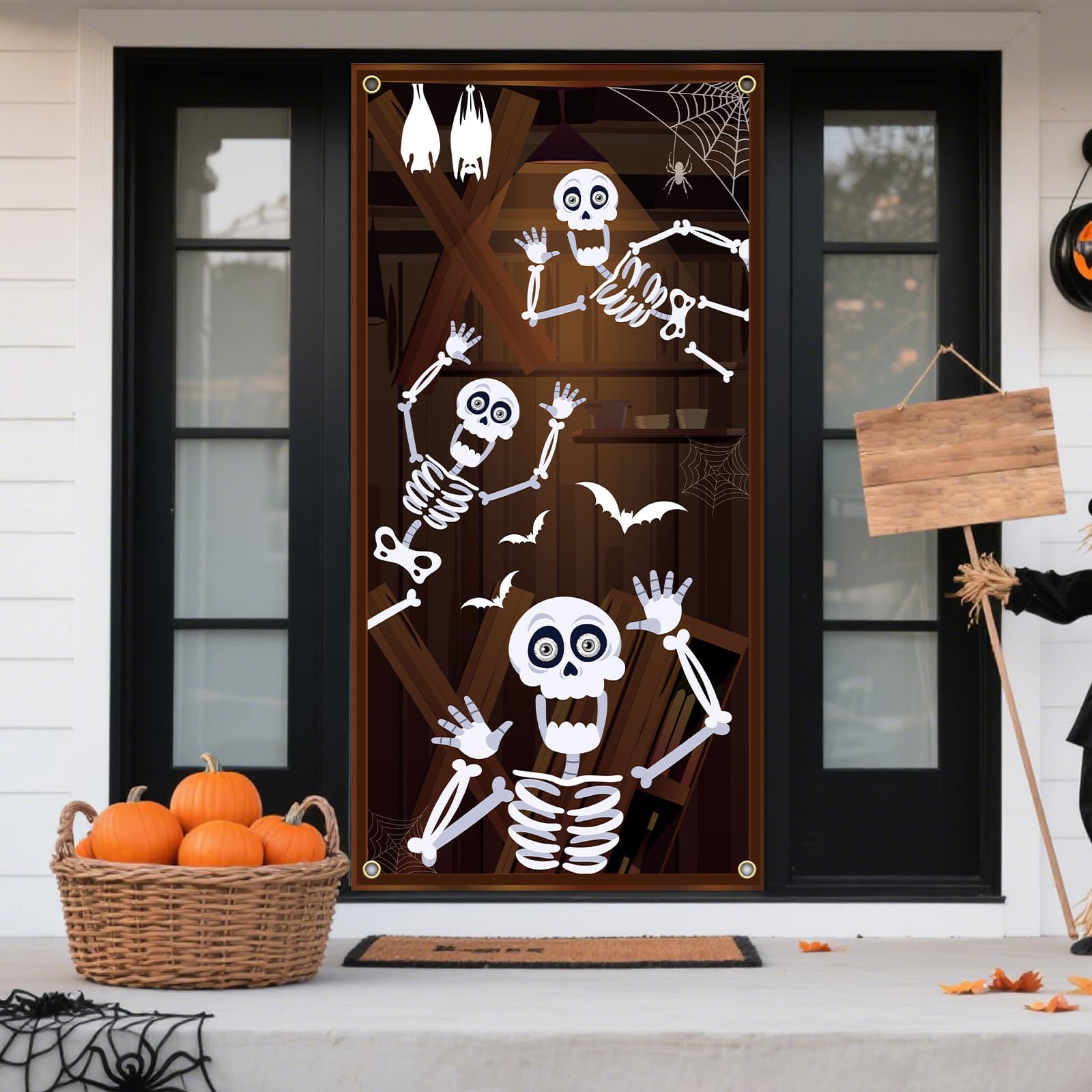 Türvorhang mit Totenkopf-Motiv für Partydekoration