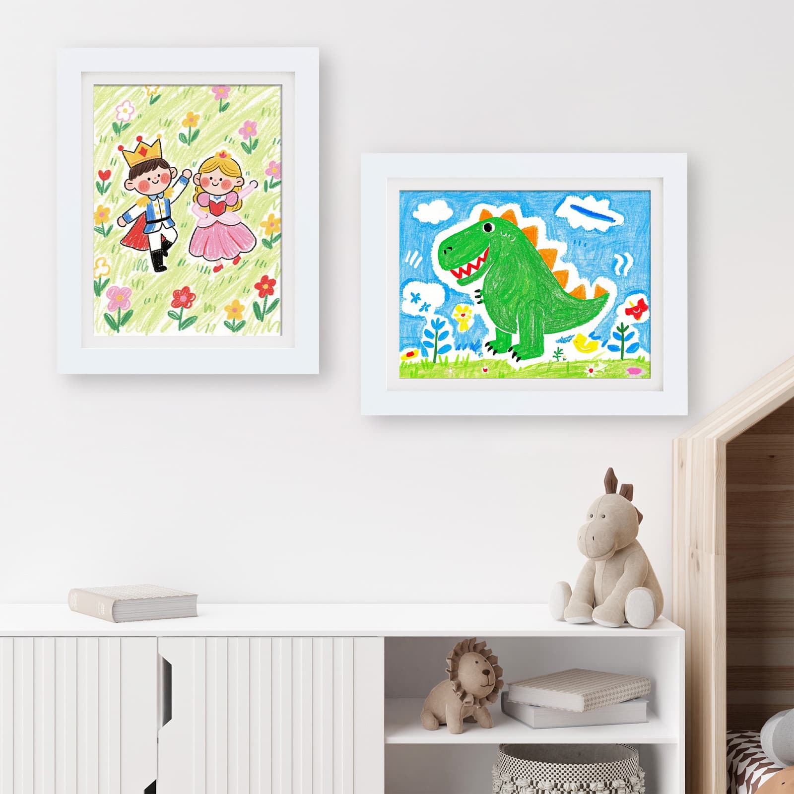 2er-Set A4-Bilderrahmen Weiß für Kunst und Fotos