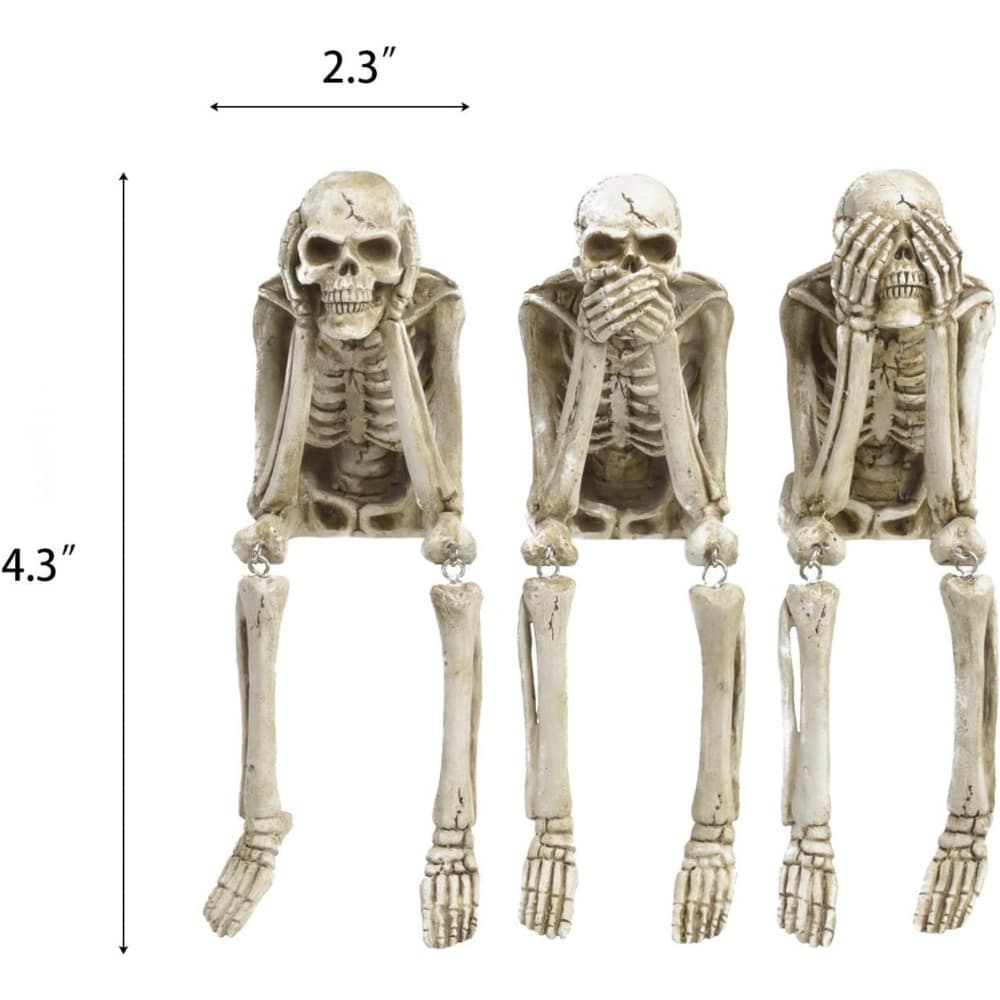 Halloween Deko Set aus 3 Skelettfiguren