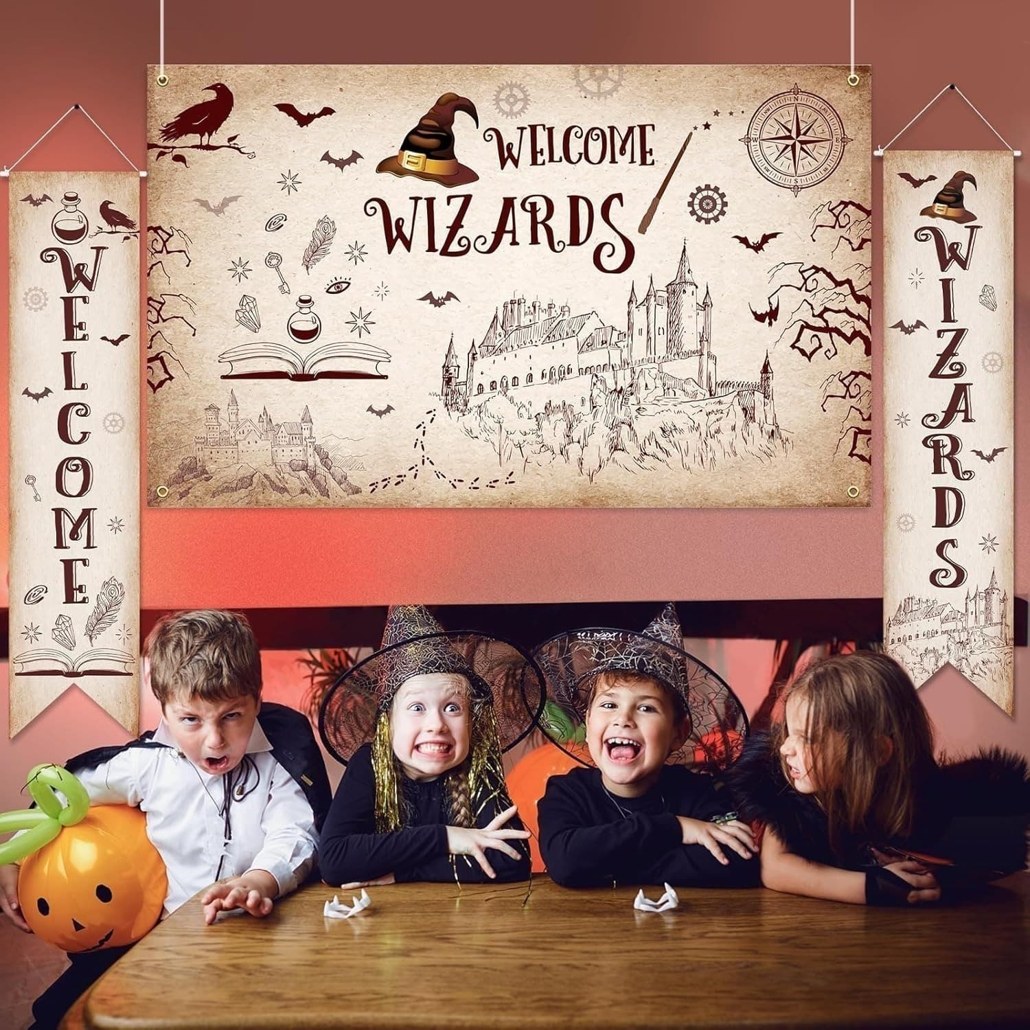 Einschulungsbanner 180 x 110 cm Willkommen
