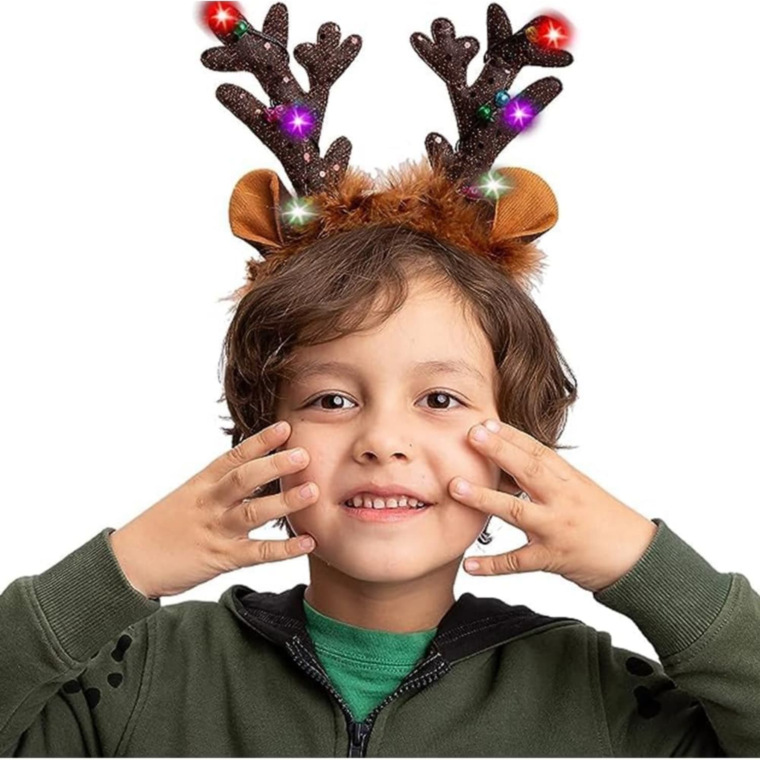 Rentiergeweih Haarreif 2 Stück Weihnachtsaccessoire