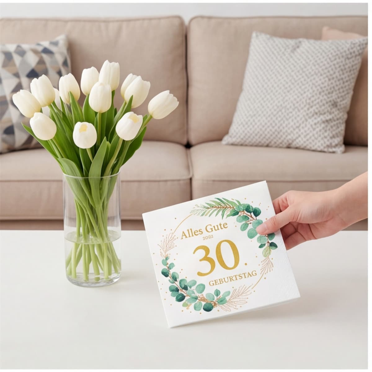 40 serviettes vertes fêtes et décoration table