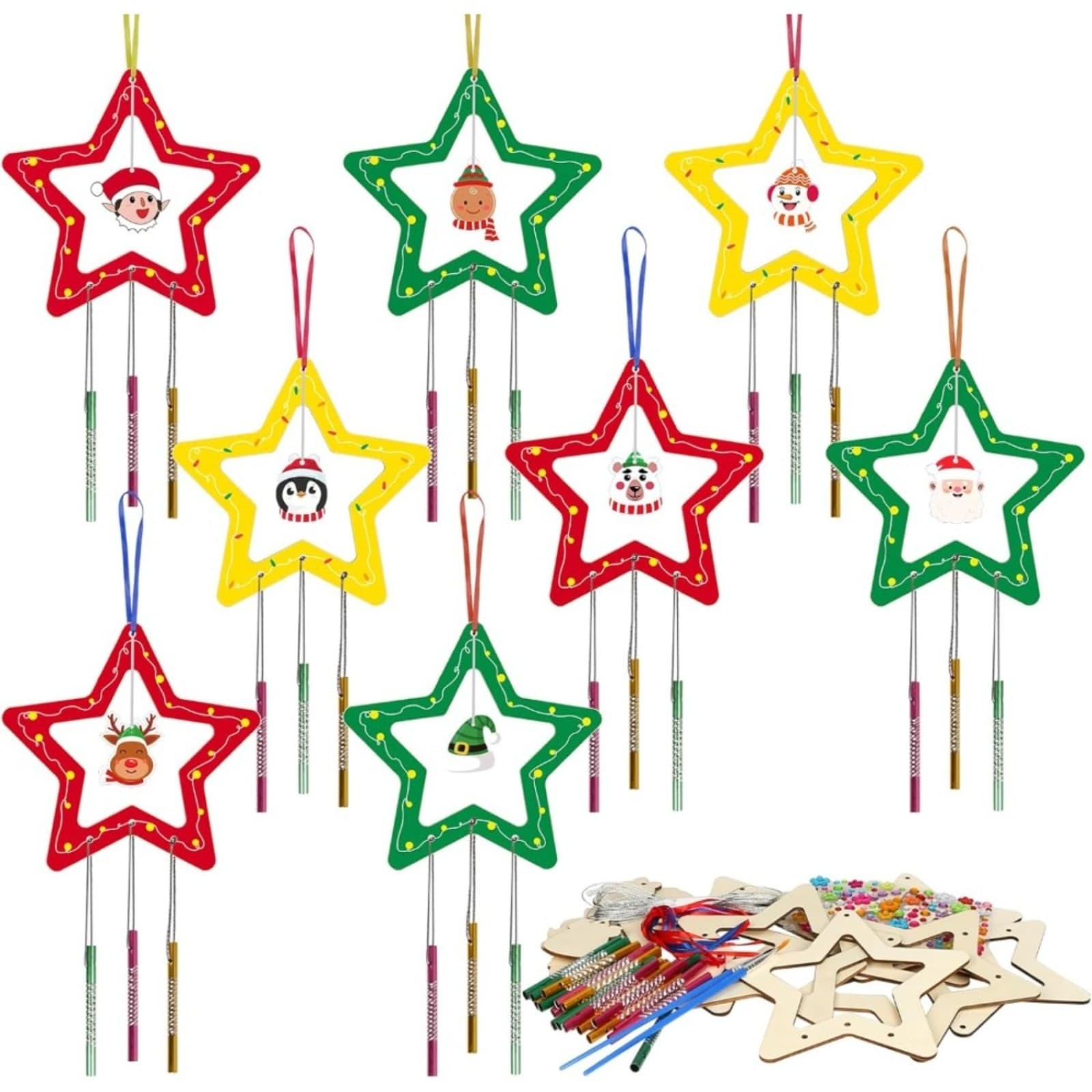 Kit créatif étoile de Noël, 51 pièces