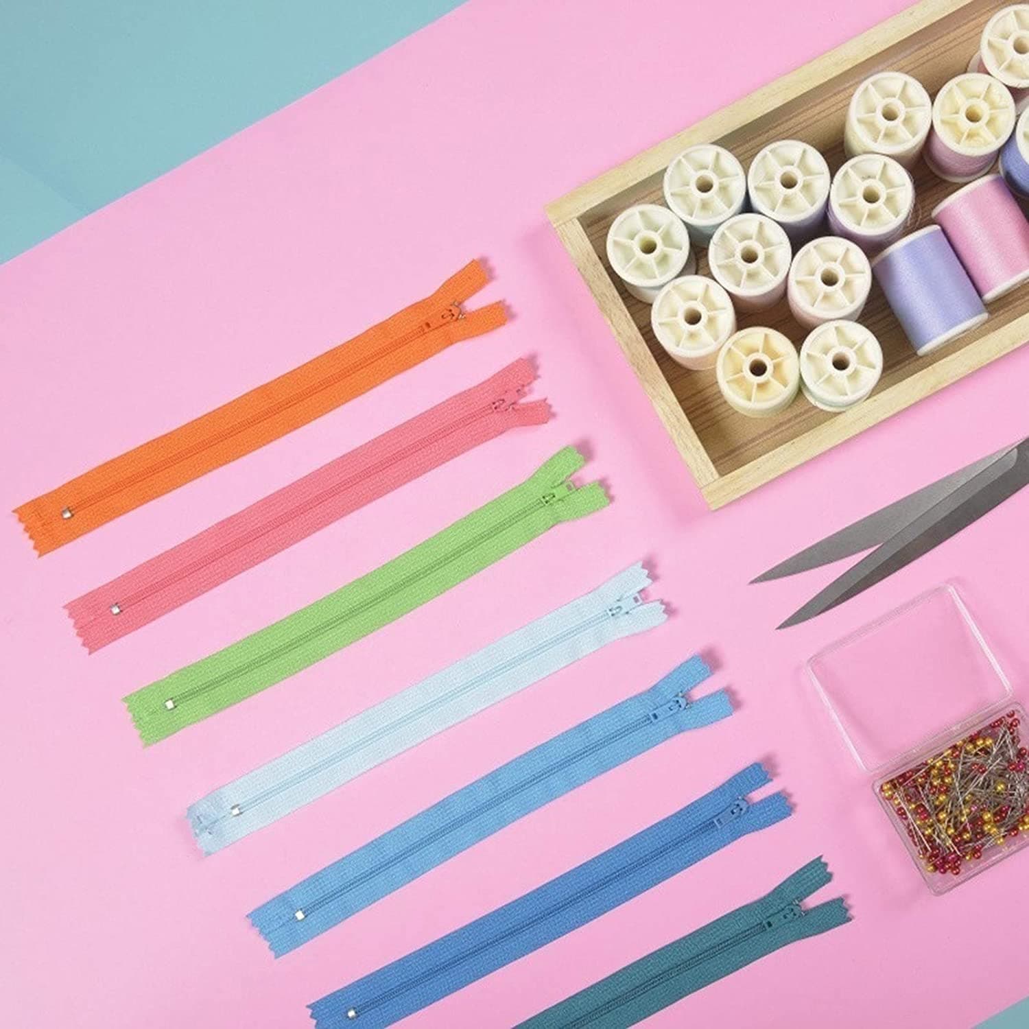 100 cerniere in 10 colori per cucito e lavori creativi