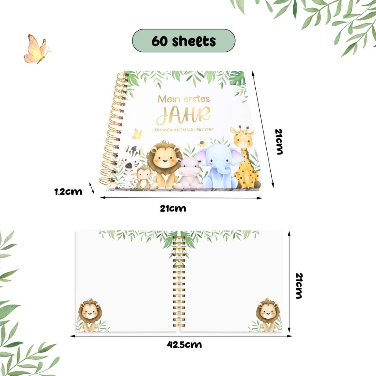 Gästebuch erstes Babyjahr mit Fotoplatz