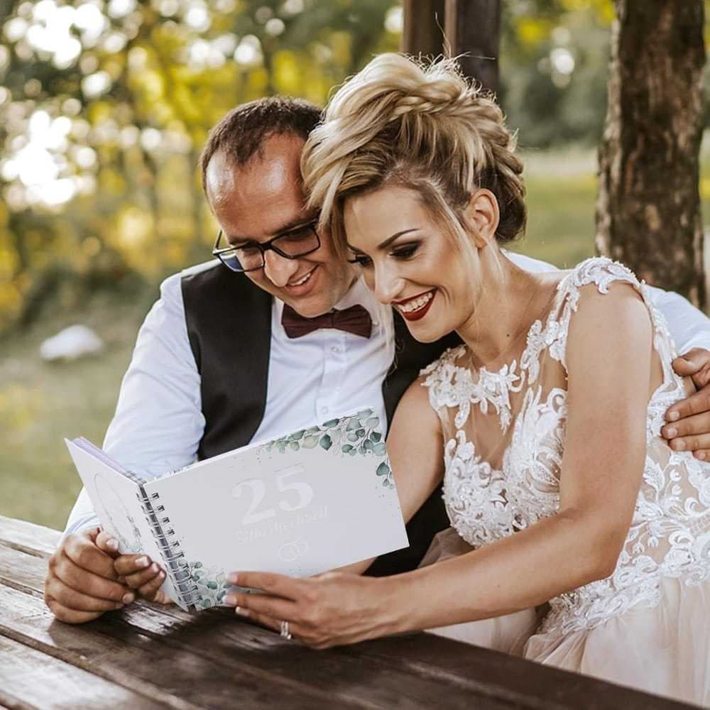 Gästebuch zur Silberhochzeit mit elegantem Album
