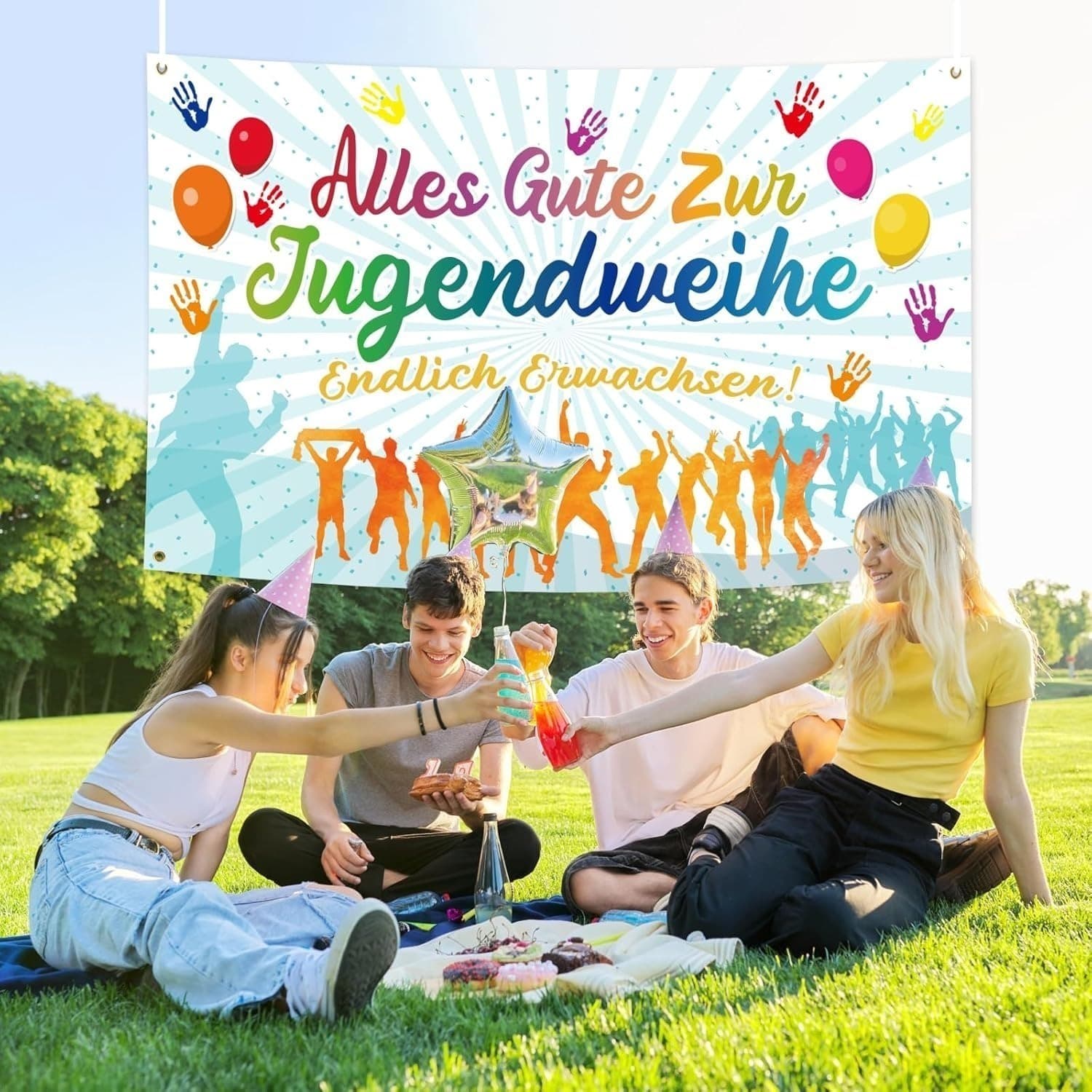 Jugendweihe Banner Deko 180x90 cm