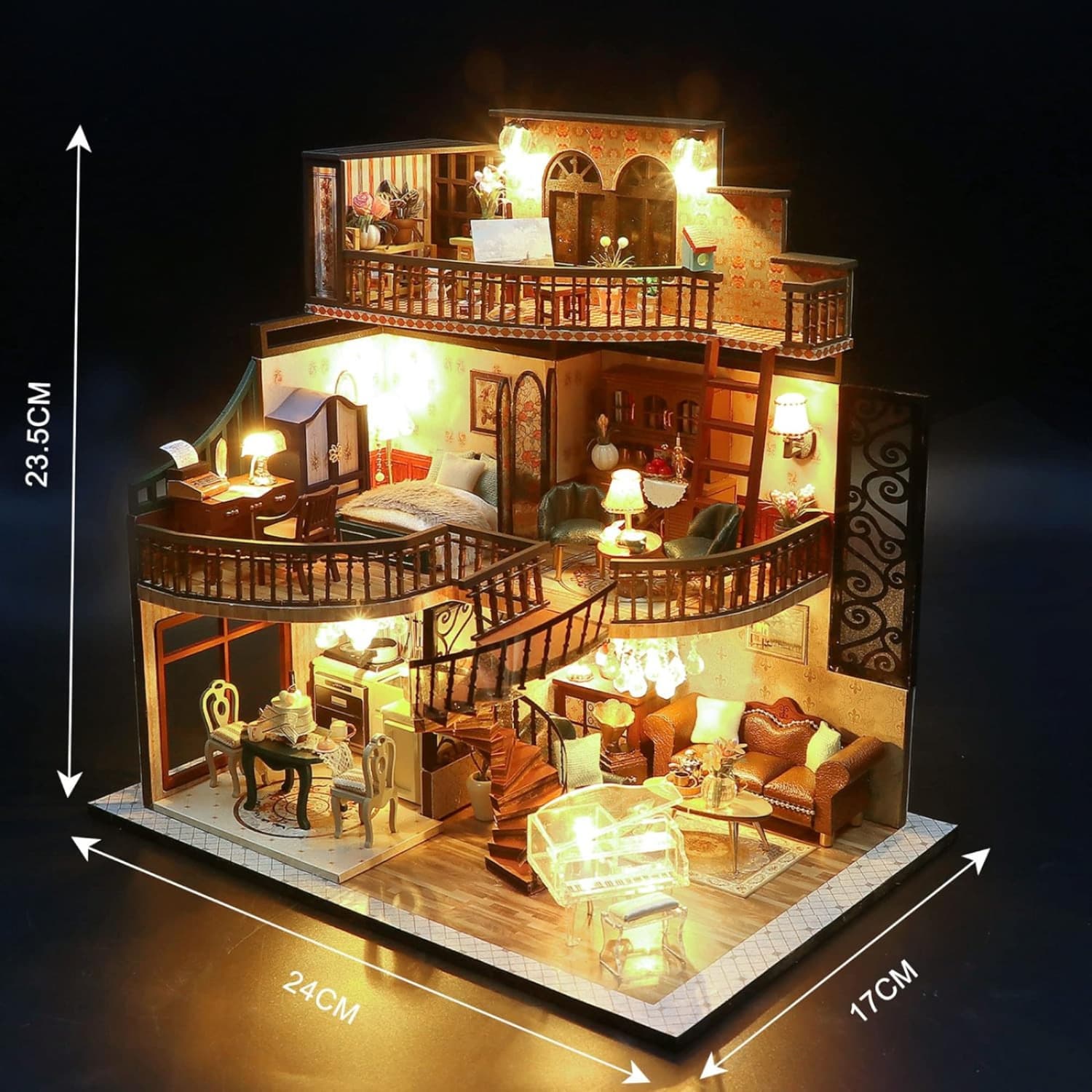 DIY 3D Wooden House Kit Dream House with Accessories