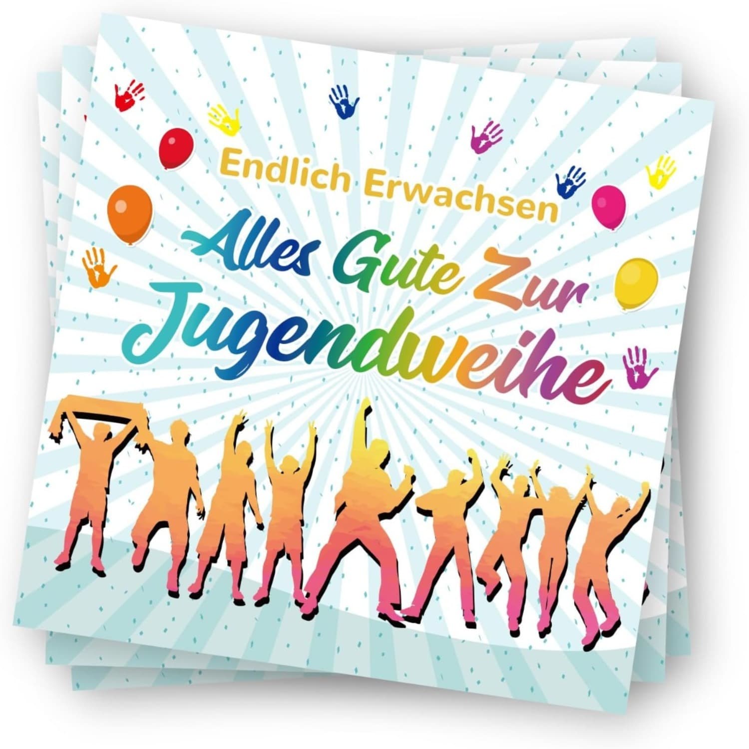 40 Servietten zur Jugendweihe, 3-lagig, 33 x 33 cm