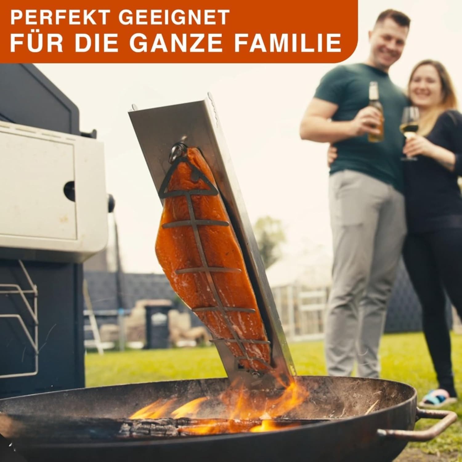Edelstahl Grillrost für Lachs und Fleisch