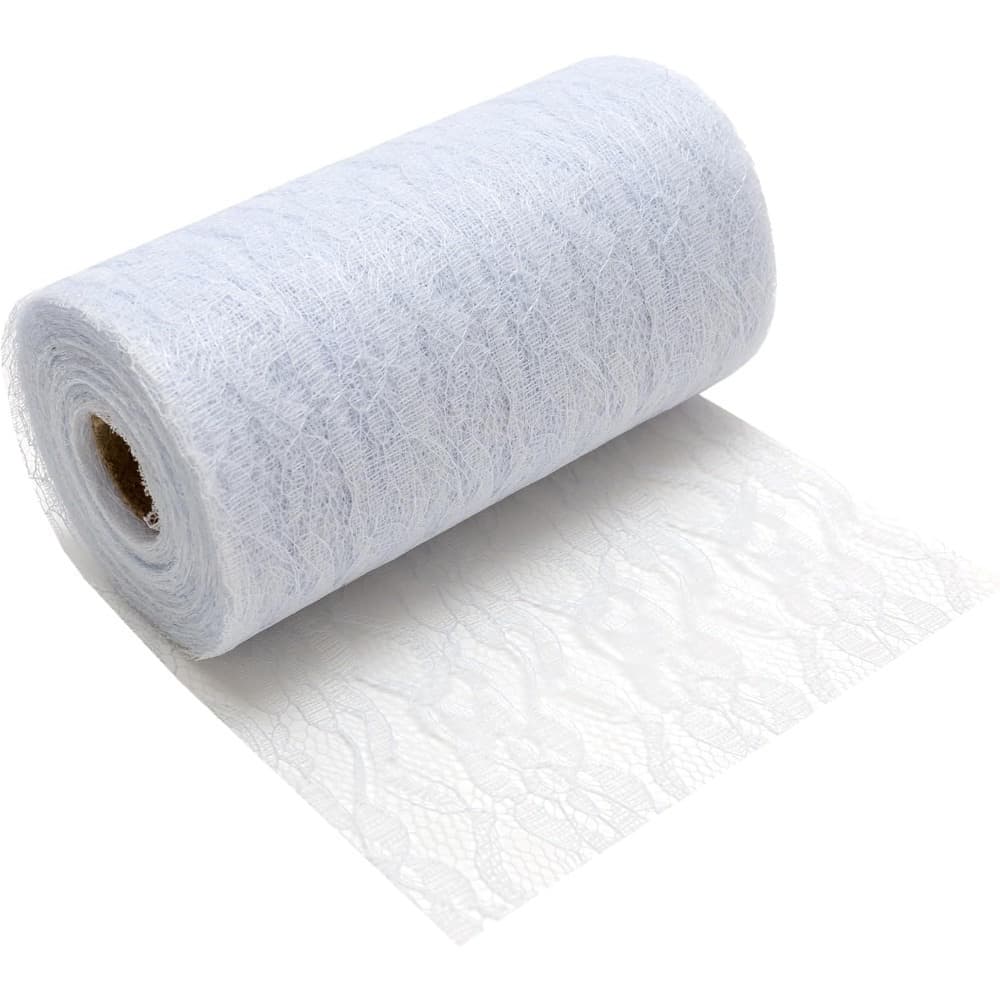 Weiße Spitzentischdecke 15 cm × 22 m Bankett