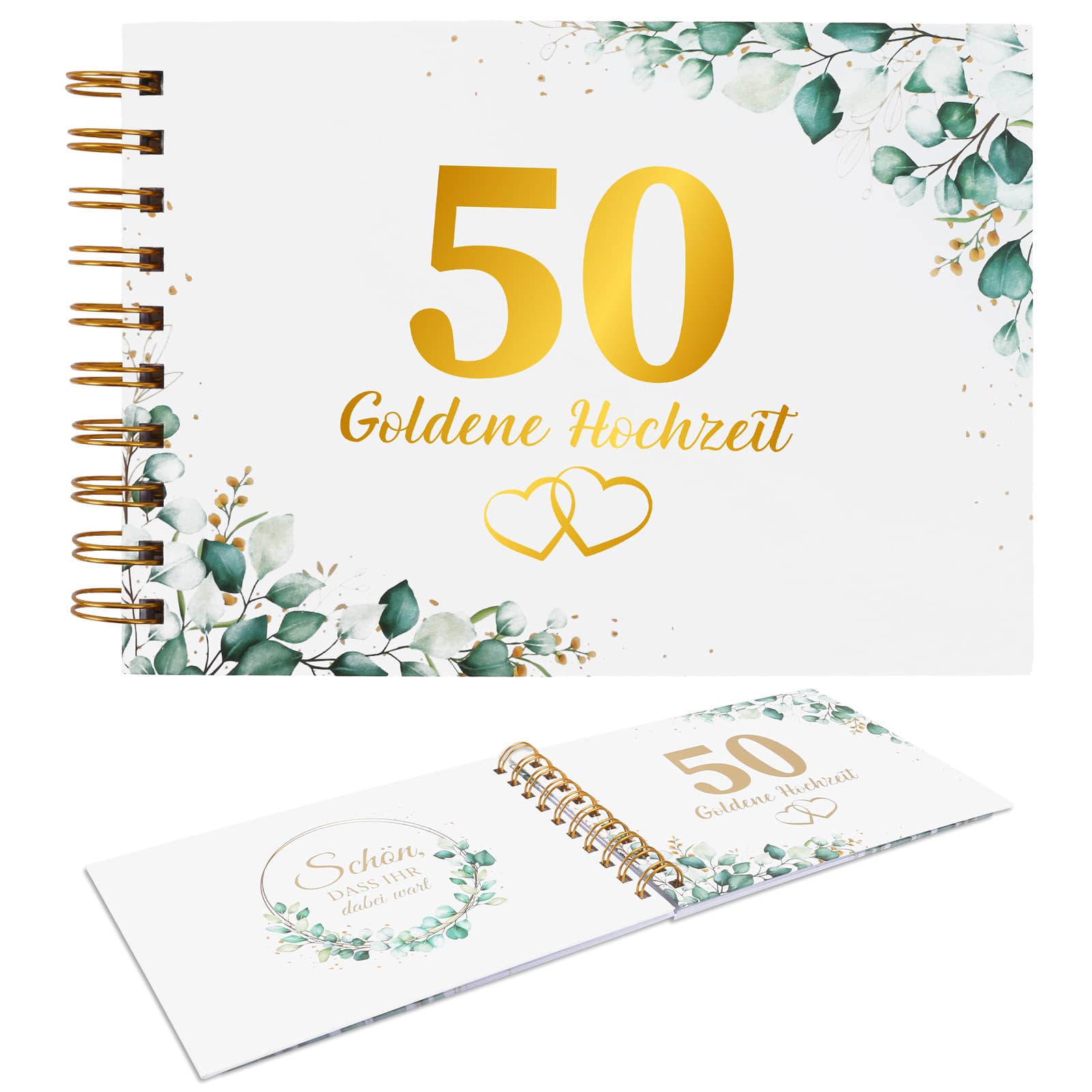Gästebuch zur Goldenen Hochzeit mit Erinnerungsalbum