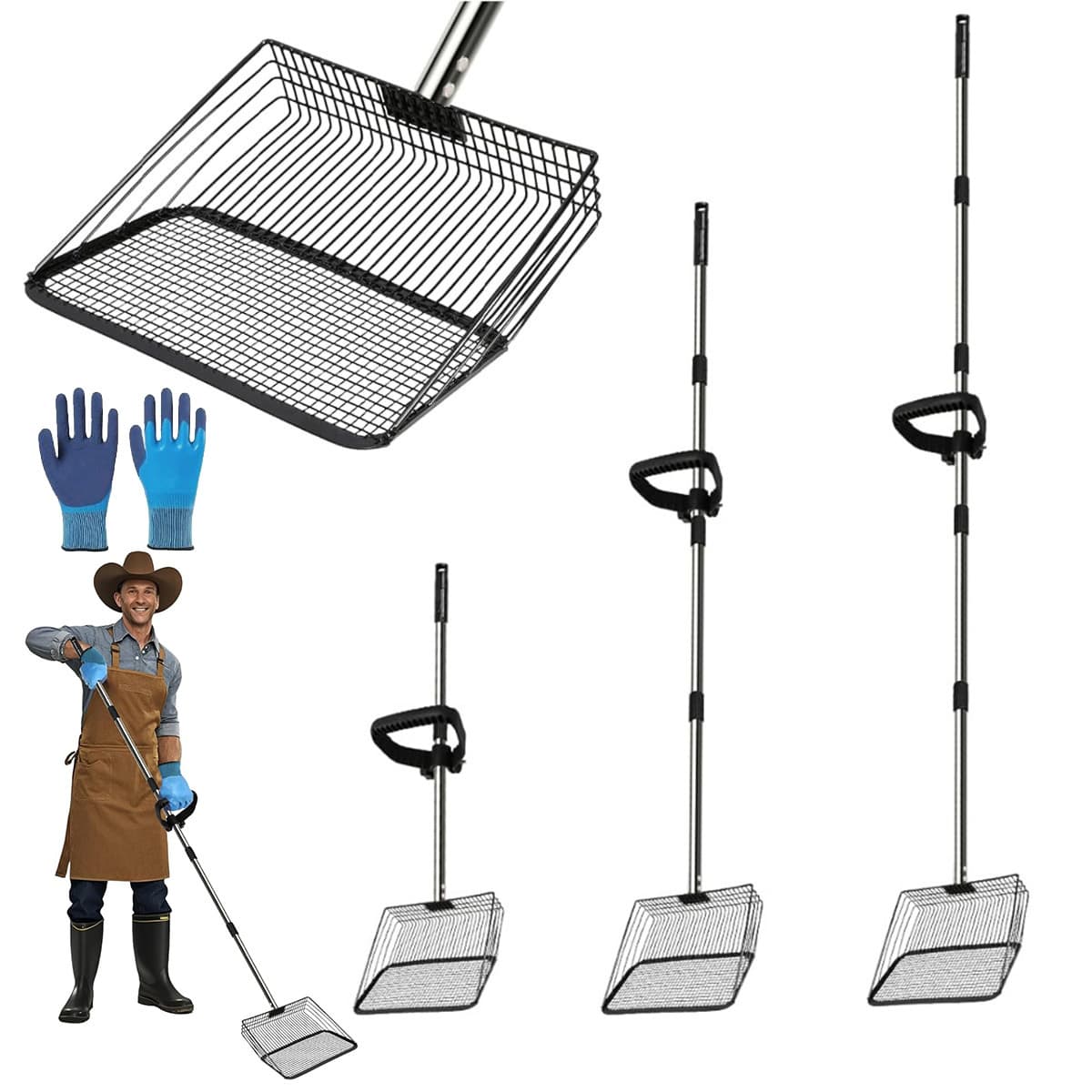 Attrezzo per pulizia e giardino con impugnatura ergonomica, 25 cm