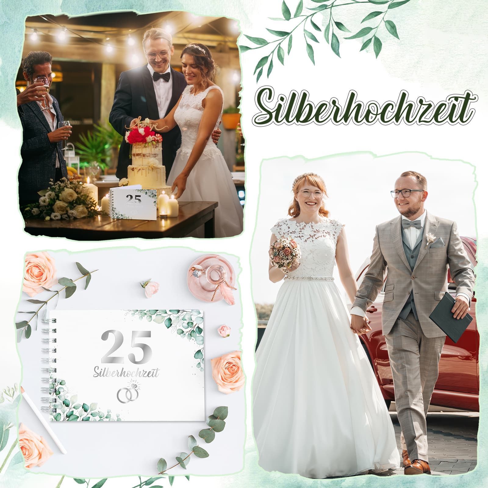 Gästebuch zur Silberhochzeit als festliches Erinnerungsalbum