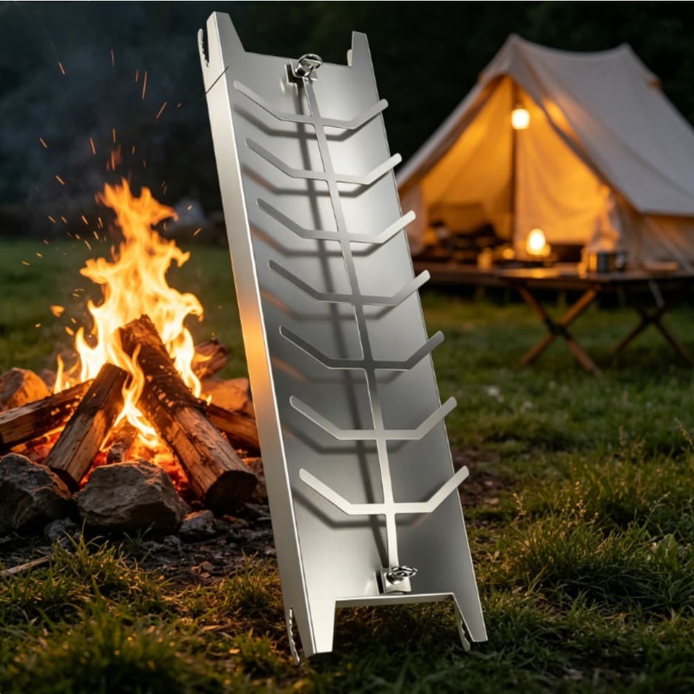 Edelstahl Flammlachsbrett zum Servieren