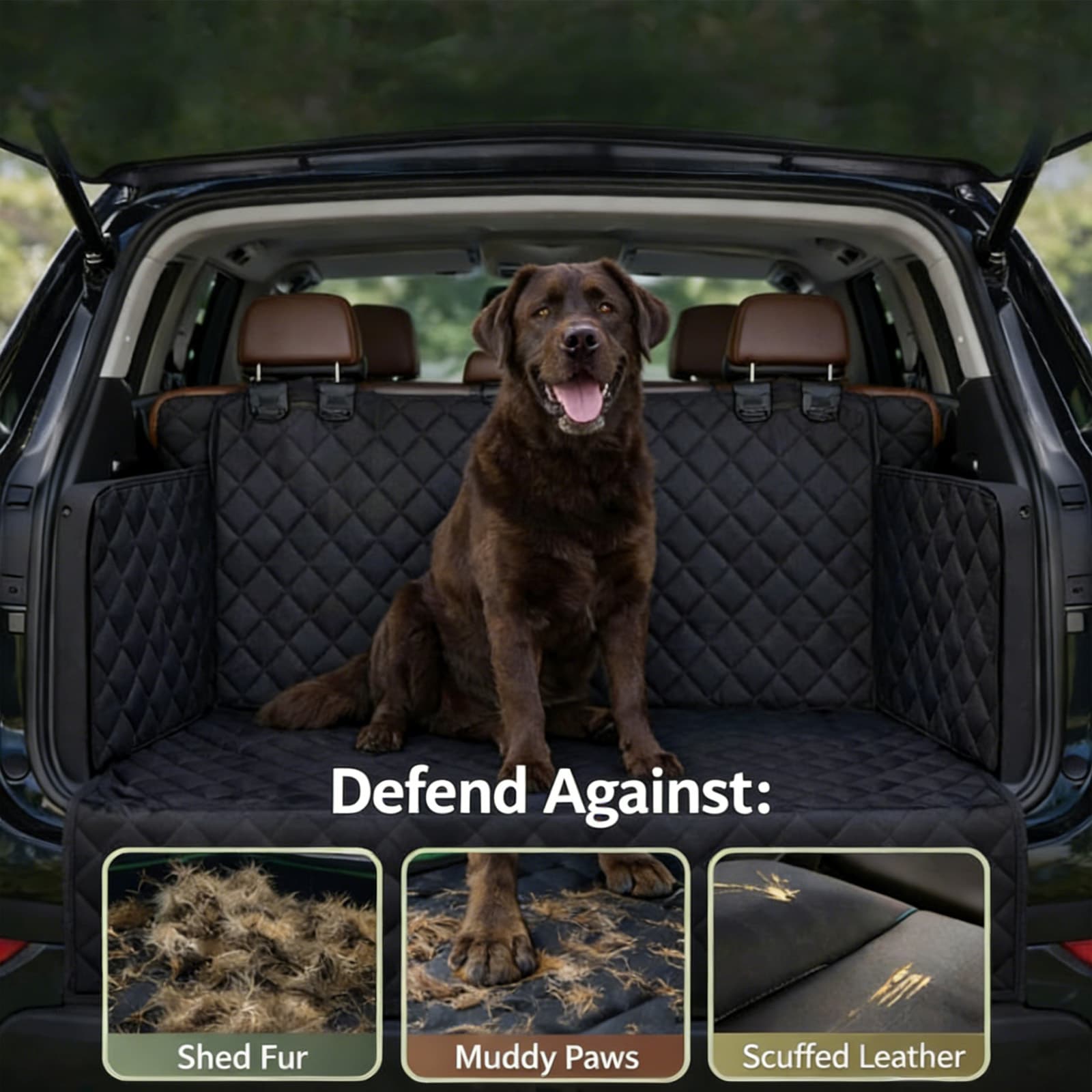 Alfombrilla protectora de maletero para perros, 180 x 103 cm