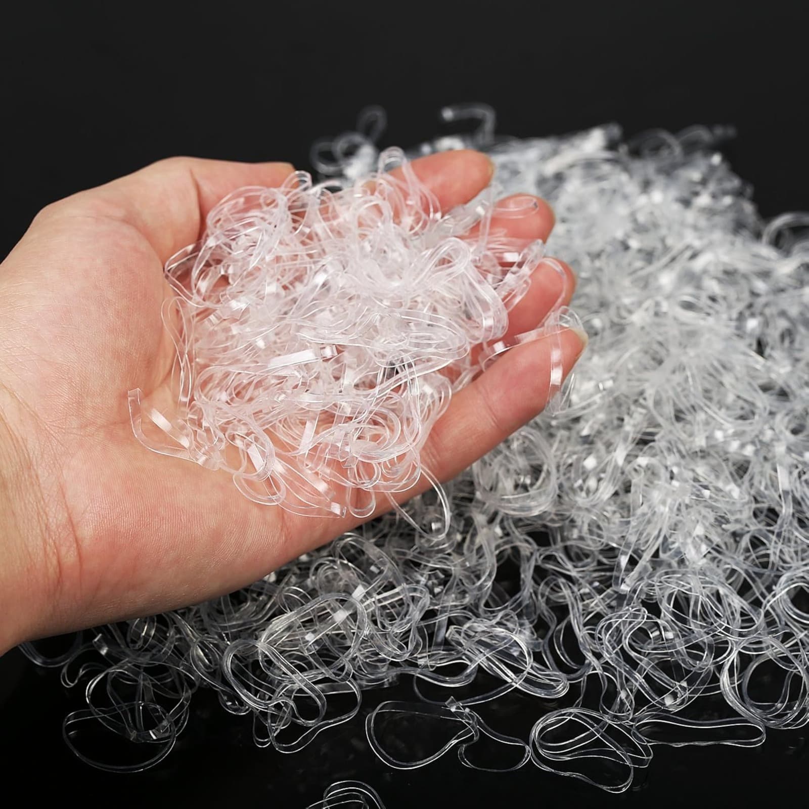 3000 transparente elastische Gummibänder für Haushalt und Büro