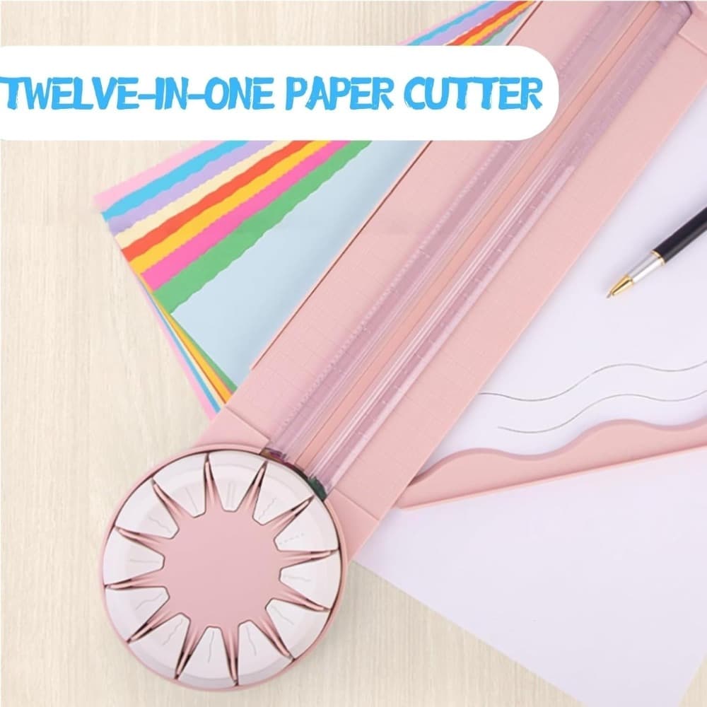 Drehbarer 12-in-1 Papierschneider für Basteln