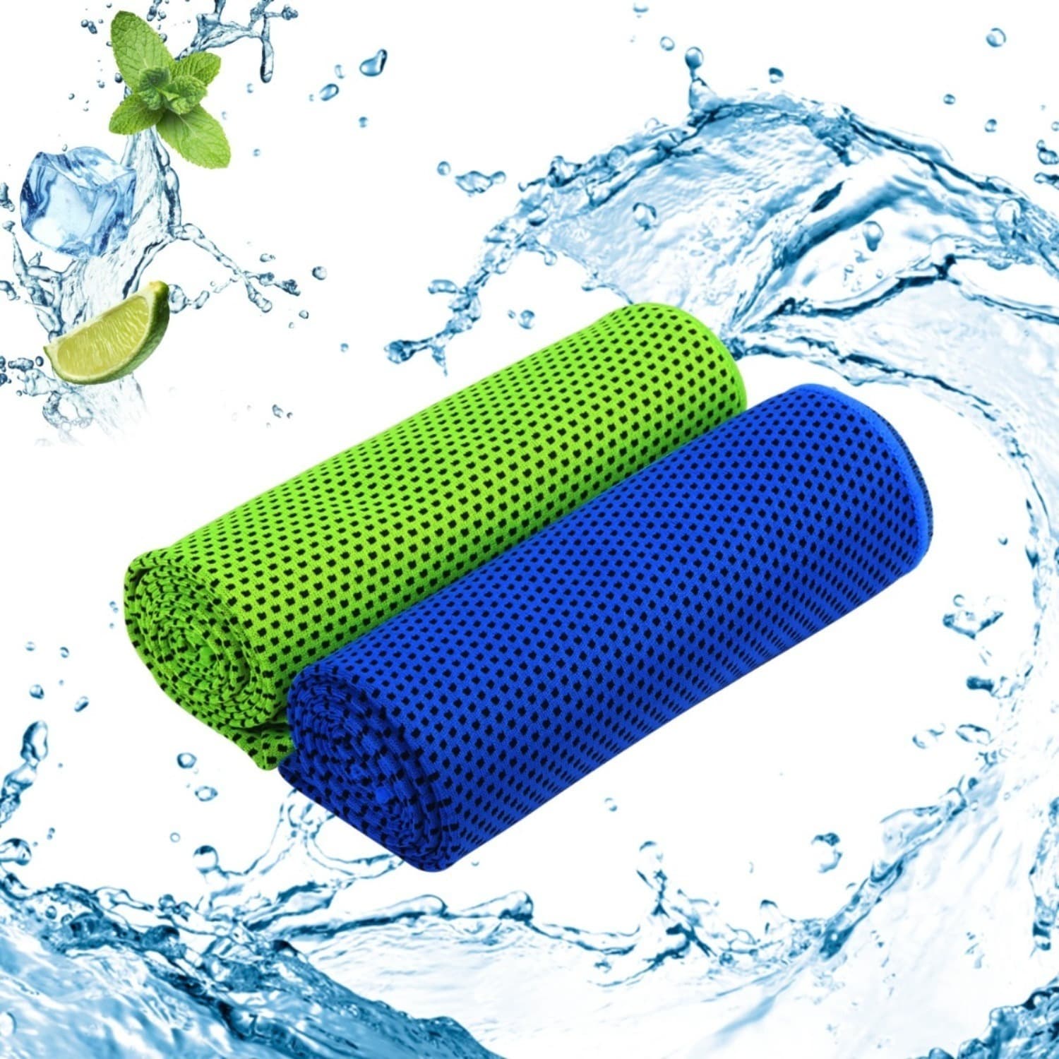 2er-Set Mikrofaser Kühltücher für Sport und Freizeit