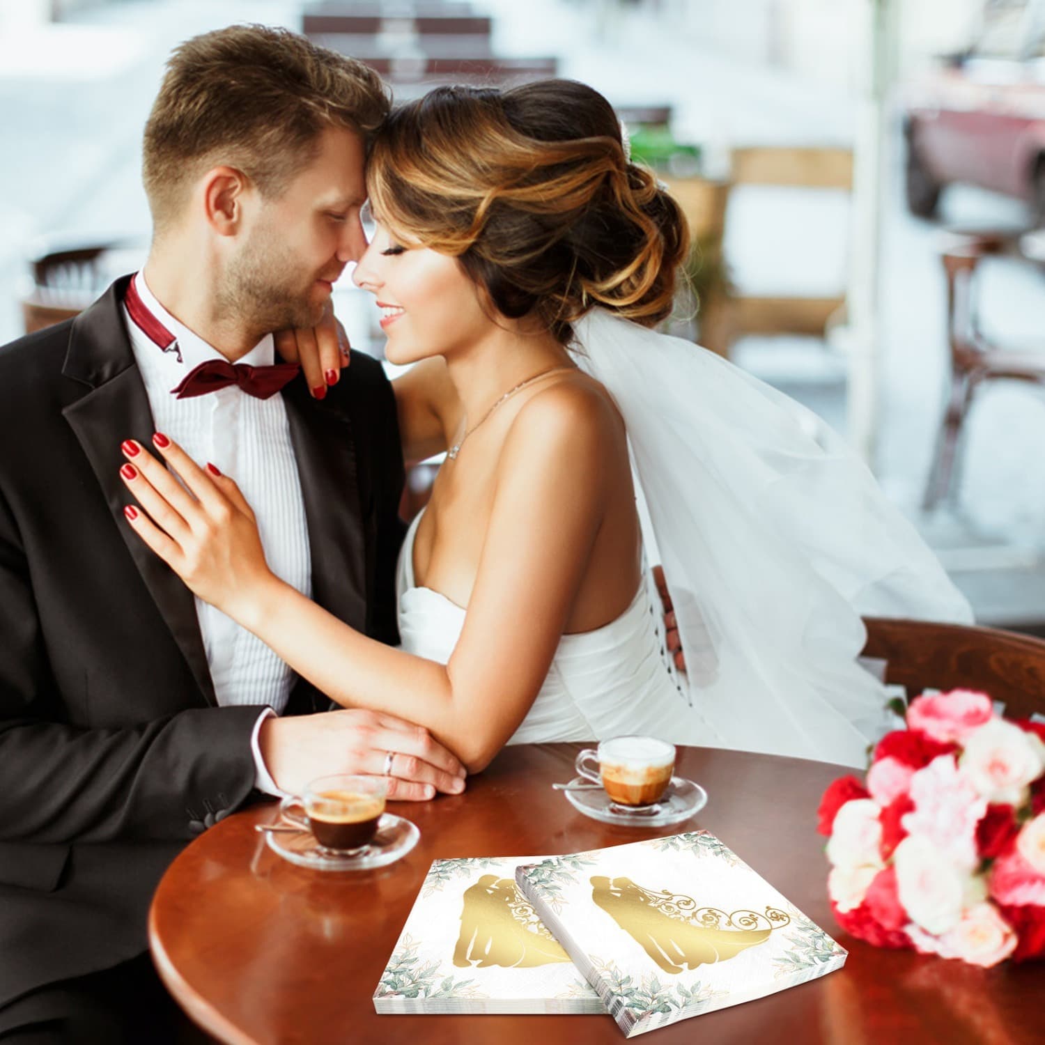 Transparente Acrylbox mit Blattdesign für Hochzeitskarten