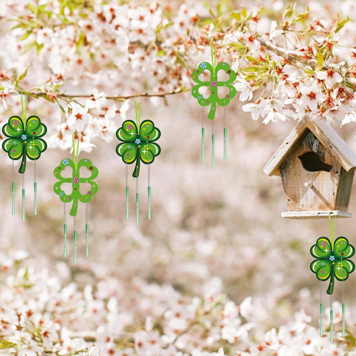 Clover Shaped Wind Chimes, 10-Piece Craft Kit
