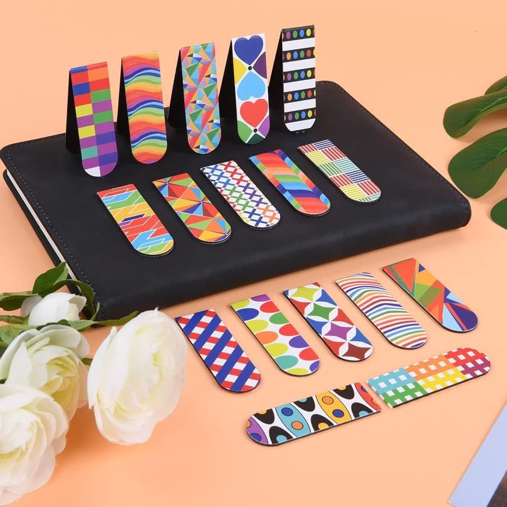 Set mit 60 magnetischen Lesezeichen für Leseratten und Partys